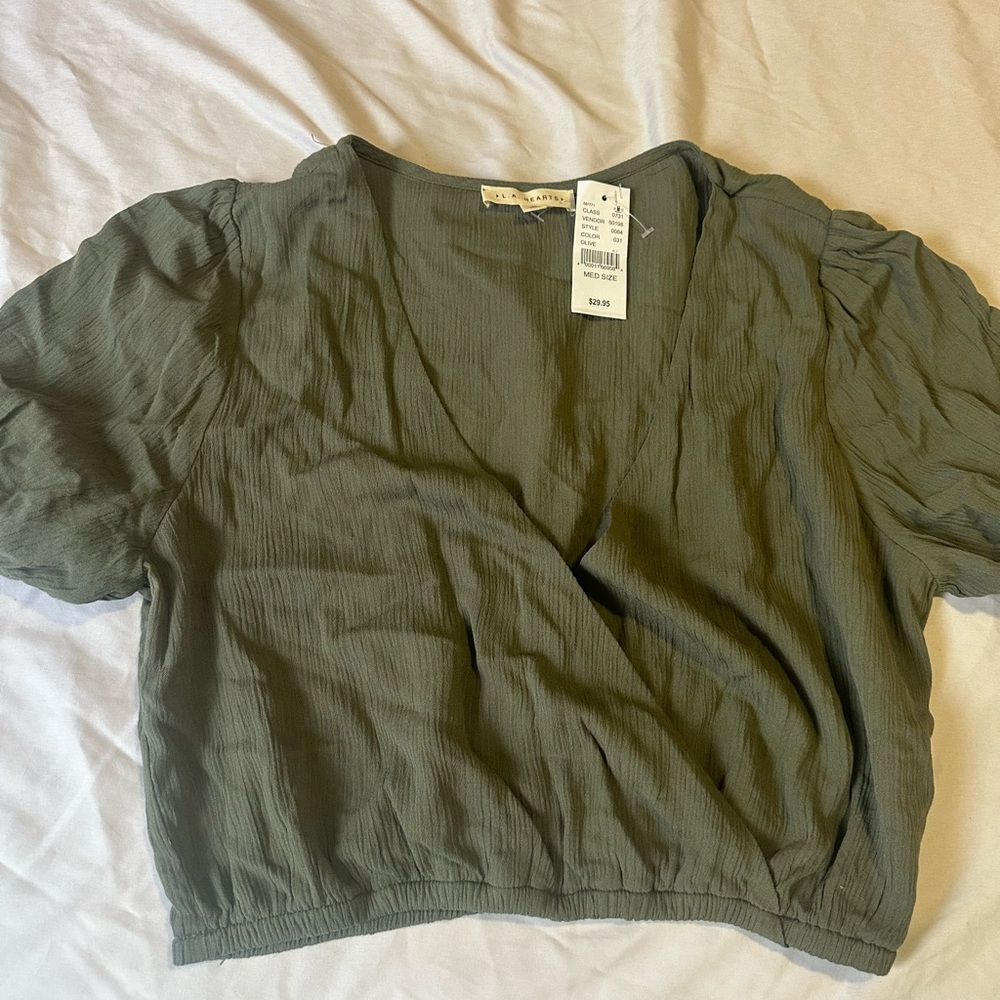 Green wrap top